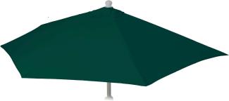 Ersatz-Bezug für Sonnenschirm halbrund Parla, Sonnenschirmbezug Ersatzbezug, 300cm Stoff/Textil UV 50+ 3kg ~ grün