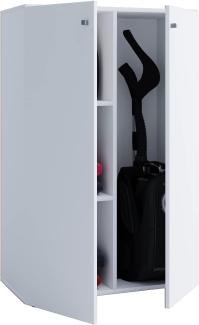 VCM Putzschrank Lona Mini mit Türen Weiß