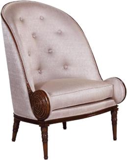 Casa Padrino Luxus Barock Mahagoni Sessel Silber / Dunkelbraun 90 x 83 x H. 119 cm - Wohnzimmer Sessel im Barockstil - Barock Wohnzimmer Möbel - Edel & Prunkvoll