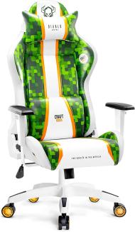 Diablo X-One 2. 0 Gaming Stuhl Gamer Chair Bürostuhl Schreibtischstuhl Verstellbare Armlehnen Ergonomisches Design Nacken/-Lendenkissen Wippfunktion Craft Normal (L)
