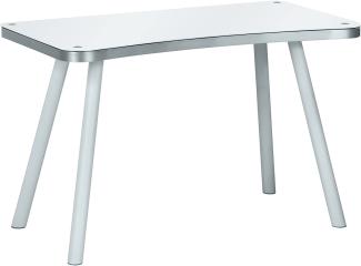 Schreibtisch Computertisch 6666 Metall Alu Weißglas 120 x 73 x 60 cm