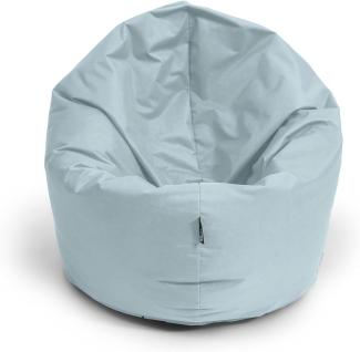 BubiBag Sitzsack für Erwachsene -Indoor Outdoor XL Sitzsäcke, Sitzkissen oder als Gaming Sitzsack, geliefert mit Füllung (125 cm Durchmesser, grau)