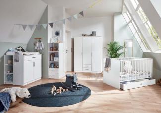 Babyzimmer KIEL Kinderzimmer modern weiß 3-teiliges Set