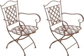 2er Set Stühle Adara (Farbe: antik braun)