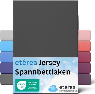 etérea Comfort Jersey Spannbettlaken Schwarz 140x200 cm - 160x200 cm