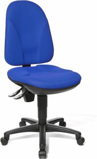 Topstar Point 35, Bürostuhl, Schreibtischstuhl, Rückenlehne höhenverstellbar, Bezugsstoff blau