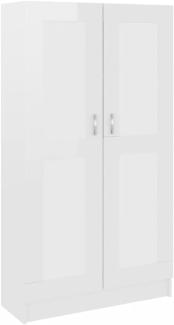 vidaXL Aktenschrank mit 4 Fächern 2 Türen Hochglanz-Weiß 82,5x30,5x150cm Spanplatte