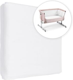 Jersey 100% Baumwolle Spannbettlaken für 90 x 55 cm Baby Nachttisch Kinderbett Matratze (Weiß)
