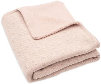 Jollein Babydecke Kuscheldecke 75x100 cm Grain knit Wild Rose/Velvet