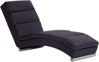 vidaXL Chaiselongue Braun Kunstleder