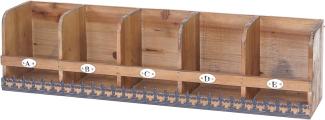 Wandregal HWC-A43, Hängeregal Regal, Tanne Holz massiv Vintage Shabby-Look 71x18x16cm