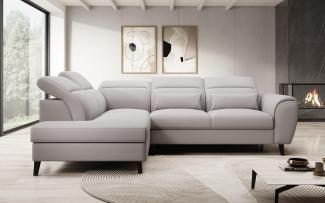 Designer Sofa Nobile mit verstellbarer Rückenlehne Stoff Beige Links