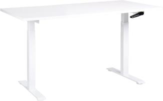 Schreibtisch weiß 160 x 72 cm manuell höhenverstellbar DESTIN III