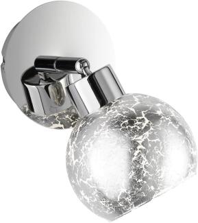 Raffinierte LED Wandleuchte Silber, Spot drehbar, Wandstrahler modern