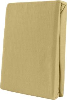 Leonado Vicent - Classic Spannbettlaken Bettlaken 100% Baumwolle Jersey Spannbetttuch in vielen Farben & Größen, Maße Spannbettlaken:200 x 200 cm - 200 x 220 cm, Farbe Spannbettlaken:Beige