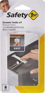 Safety 1st Schubladensicherung, Schutz für Schubladen, Kindersicherung (7 Stück inklusive Schrauben)