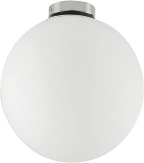 Große LED Deckenleuchte 1 flammig Glaskugel Weiß satiniert, Ø 30cm