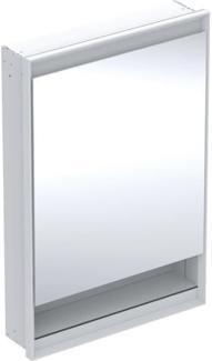 Geberit ONE Spiegelschrank mit ComfortLight, 1 Tür, mit Nische, Unterputz, weiss/Aluminium, 60x90cm, 505.82, Ausführung: Anschlag rechts - 505.821.00.2