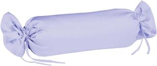 Fleuresse Mako-Satin-Kissenbezug uni colours helllavendel 5014, Größe 40x15cm Nackenrolle