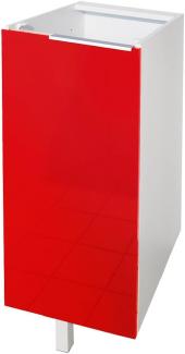 Berlioz Creations CP3BR Unterschrank für Küche mit 1 Tür, in rotem Hochglanz, 30 x 52 x 83 cm, 100 Prozent französische Herstellung