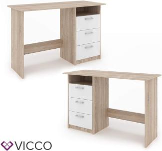 VICCO 'Meiko' Schreibtisch, Weiß/Sonoma/Eiche