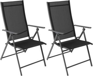 Albatros Gartenstühle 2er Set Aruba – Gartenstühle Klappbar mit robustem Metallgestell und hoher Belastbarkeit – Bequeme Klappstühle auch als Terrassenstühle oder Balkonstühle