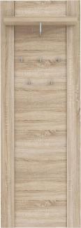 FORTE Calpe Kleiderpaneel mit 1 Ablage, Holzwerkstoff, Sonoma Eiche , 69. 2 x 31. 8 x 194. 2 cm