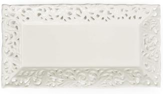 Excelsa White Home Servierplatte, rechteckig, Keramik