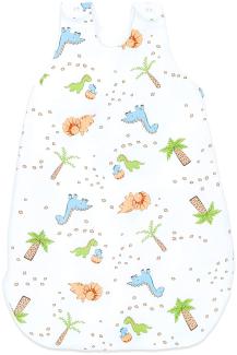 Winterschlafsack Baby 70 cm mit Reißverschluss - Winter Babyschlafsack Warmer Kinder Schlafsack aus Baumwolle Dinosaurier