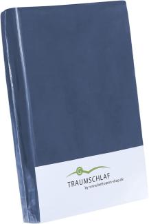 Traumschlaf Spannbettlaken Jersey Elasthan Stretch | 180x200 - 200x220 cm | marine