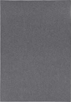 Feinschlingen Teppich Casual grau Uni Meliert - 140x200x0,4cm