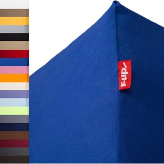 r-up Passt Spannbettlaken 180x200-200x220 bis 35cm Höhe viele Farben 100% Baumwolle 130g/m² Oeko-Tex stressfrei auch für Boxspringbetten (Royalblau)
