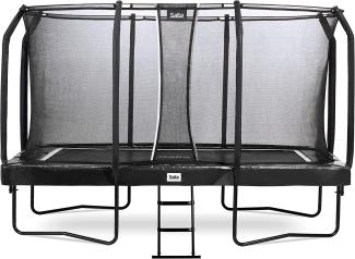 Salta 'First Class' Trampolin, rechteckig, schwarz, 427 x 244 cm, ab 5 Jahren, maximal bis 180 kg belastbar, inkl. Sicherheitsnetz und Leiter