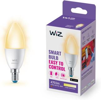 WiZ Kerze 40W C37 E14 Intelligentes Leuchtmittel WLAN Weiß LED E14 Weiches Weiß