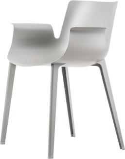 Kartell 5802GR Stuhl mit Armlehnen, Plastik, grau, 54 x 62 x 77 cm