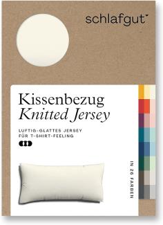 Schlafgut Knitted Jersey Bettwäsche | Kissenbezug einzeln 40x80 cm | yellow-light