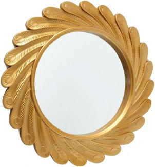 Wand Spiegel, Kunststoff, Gold, 40 cm