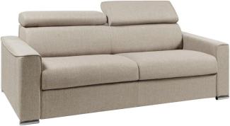 Schlafsofa 4-Sitzer Stoff VIZIR - Beige - Liegefläche mit Lattenrost: 160 cm - Matratzenhöhe: 18 cm