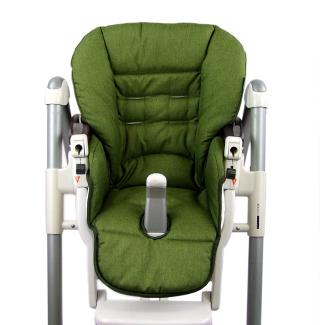 BAMBINIWELT Ersatzbezug Sitzkissen Bezug kompatibel mit Peg Perego Prima Pappa-Diner MELIERT (meliert grün)