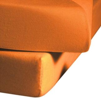 Fleuresse Mako-Jersey-Spannlaken comfort Farbe orange 2044 200 x 200 cm