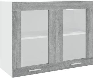 Hängeschrank Glas Grau Sonoma 80x31x60 cm Holzwerkstoff