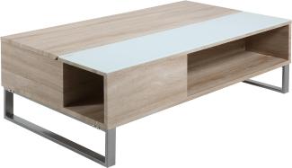 AC Design Furniture Couchtisch Nikolaj, B: 110 T: 60 H: 35 cm, Eiche Look, Braun