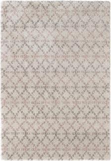 Hochflor Teppich Cameo Creme Rosa 80x150 cm