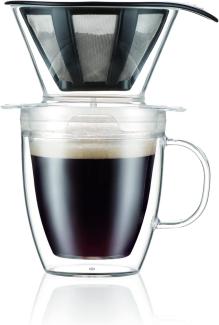 Bodum Kaffee-Tropfer und doppelwandige Tasse 0,3 L Pour Over Transparent