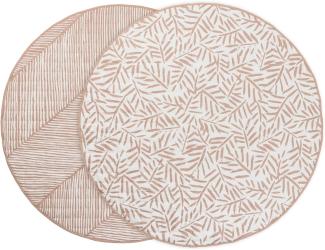 Wendbare \"Luxe\" Krabbeldecke und Spieldecke, in nude pink, 123 cm Durchmesser, sea shell, 100% Bio Baumwolle, von toddlekind