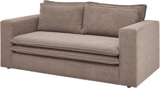 Sofa 2-Sitzer Pesaro in braun Cord 180 cm