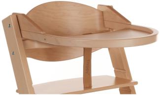 Treppy 1003 ein zusätzlicher Schreibtisch zum Kinderstuhl, Playtray Natur, braun