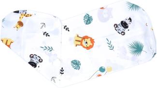 Bettkantenschutz für Kinderbetten 90 cm - Ersatzbezug Schutz für Bettrahmen Kantenschutz Kinder Babybett Baumwolle Safari