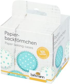 Birkmann Papierbackförmchen, 100 Stück, Backförmchen, Muffinbackform, Muffinform, Türkis, Ø 7 cm, 444706