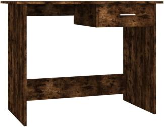 vidaXL Schreibtisch Räuchereiche 100x50x76 cm Holzwerkstoff